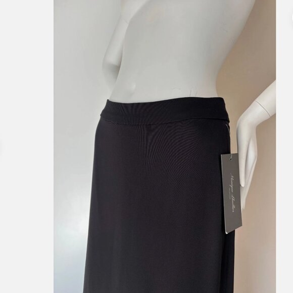 MONIQUE LHUILLIER Black Maxi Evening Skirt w. Train - Picture 5 of 7